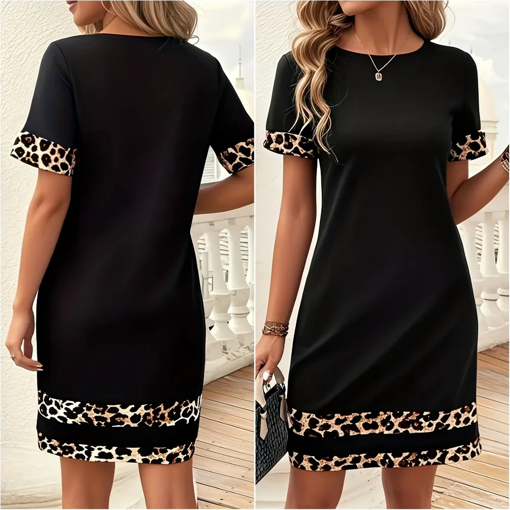 Leopard Kiss Mini Dress - Black - Picture 2 of 9